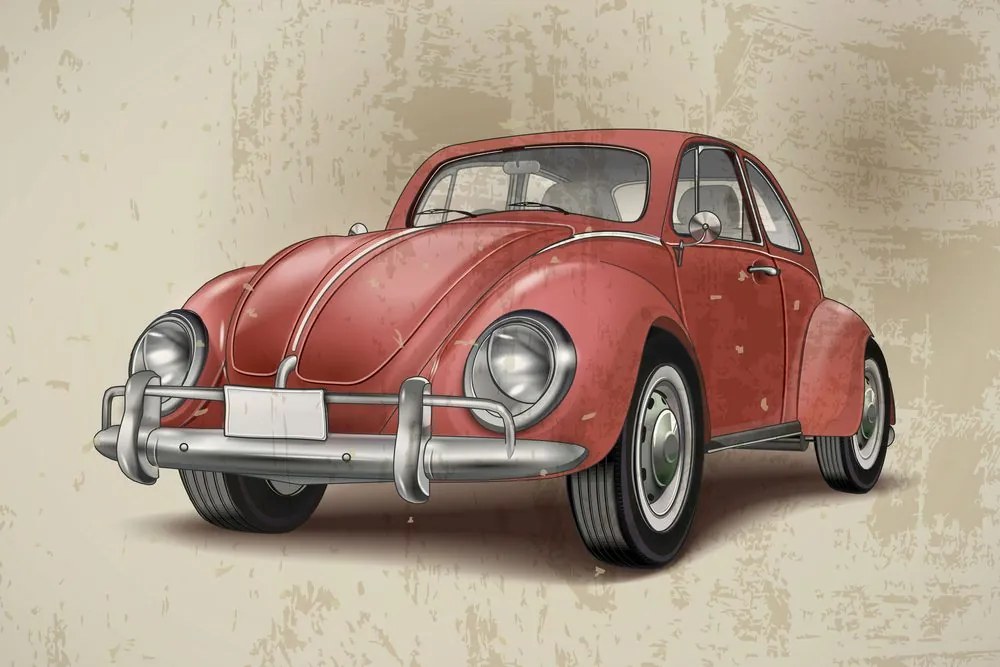Quadro su tela – Auto d'epoca rossa