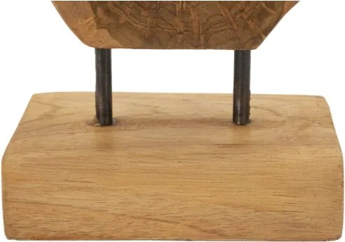 Scultura Lubang In Teak Riciclato Cm 18X10X27 (Pezzi Unici - Non Rip. In Serie)