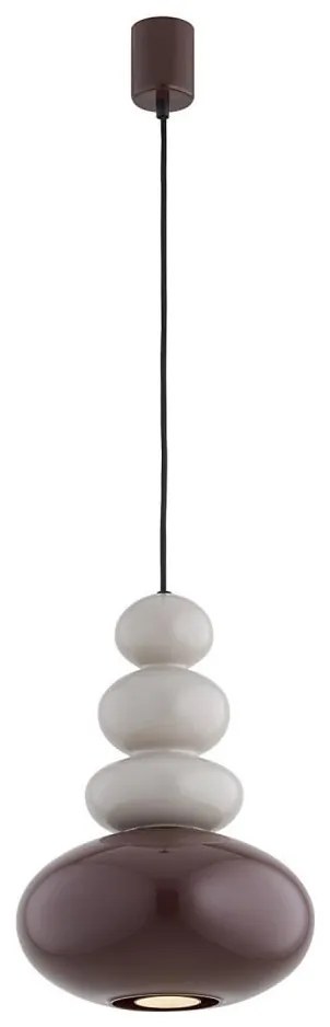 Argon 8820 - Lampadario a sospensione con filo DIEGO 1xGU10/5W/230V marrone/grigio
