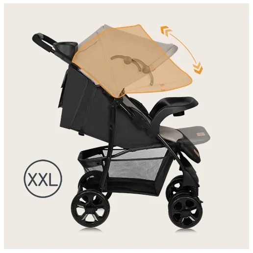 Lionelo - Passeggino EMMA PLUS beige/nero