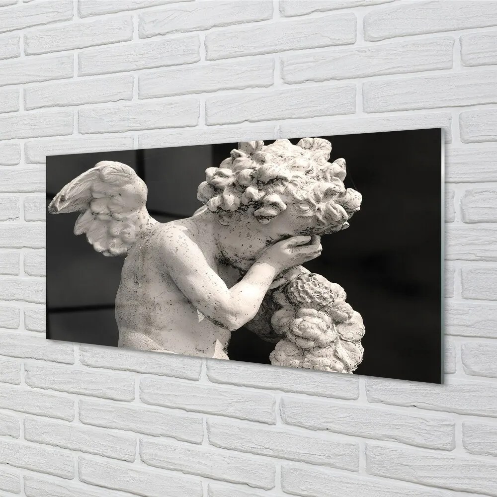 Quadro in vetro Angelo piangente 140x70 cm