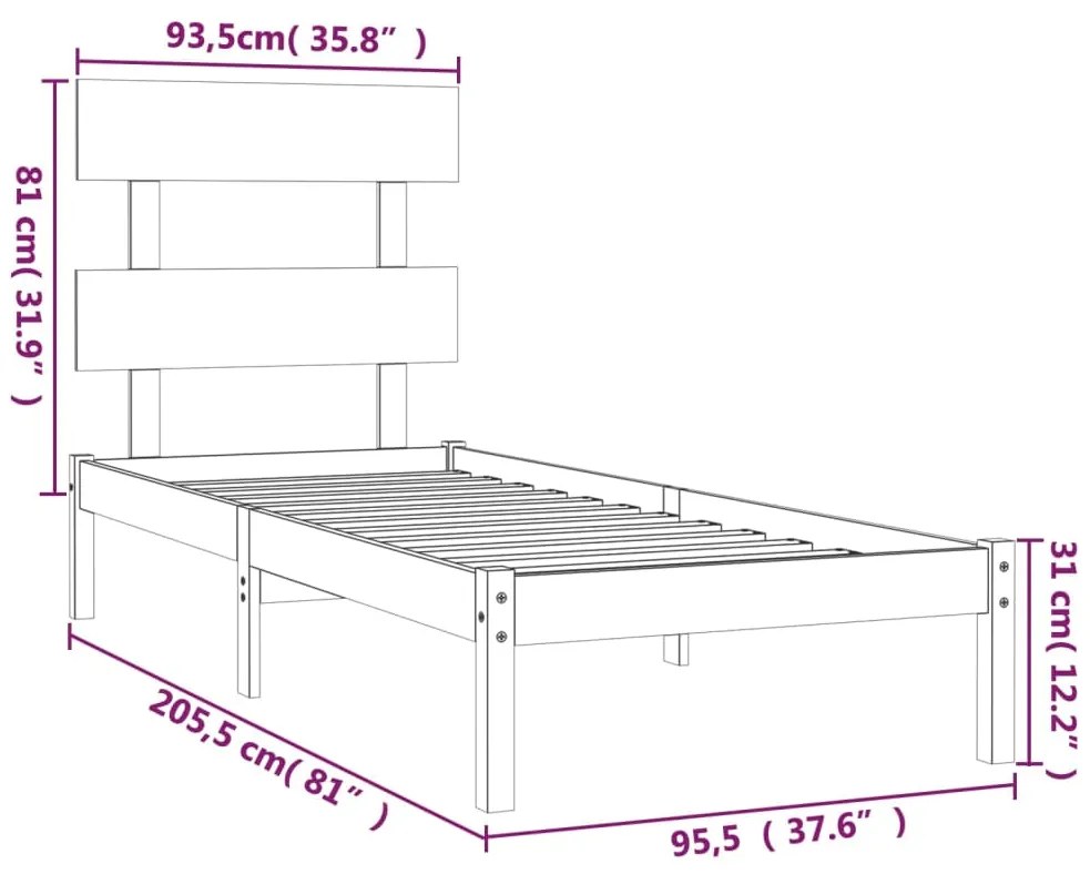 Giroletto in Legno Massello 90x200 cm