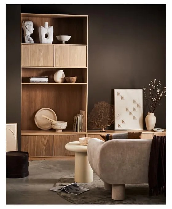 Libreria modulare in rovere colore naturale 110x199 cm Modulair - vtwonen