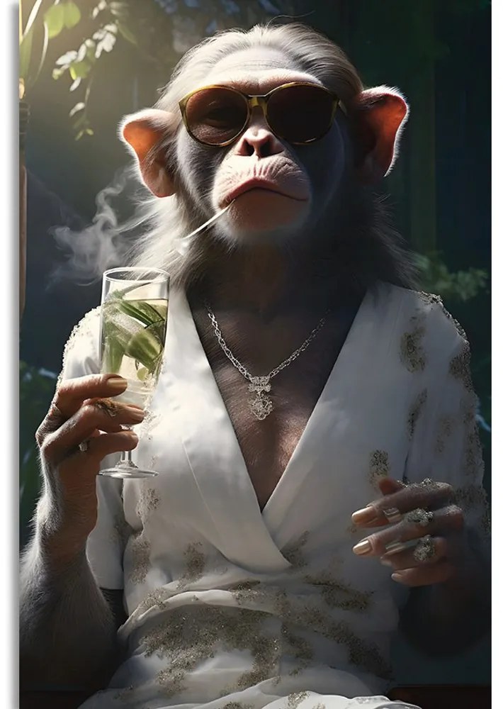 Stampa su tela – Gangster animale scimmia