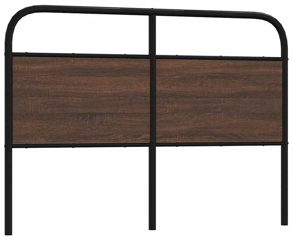 Testiera Rovere Marrone 135 Cm İn Acciaio E Truciolato /