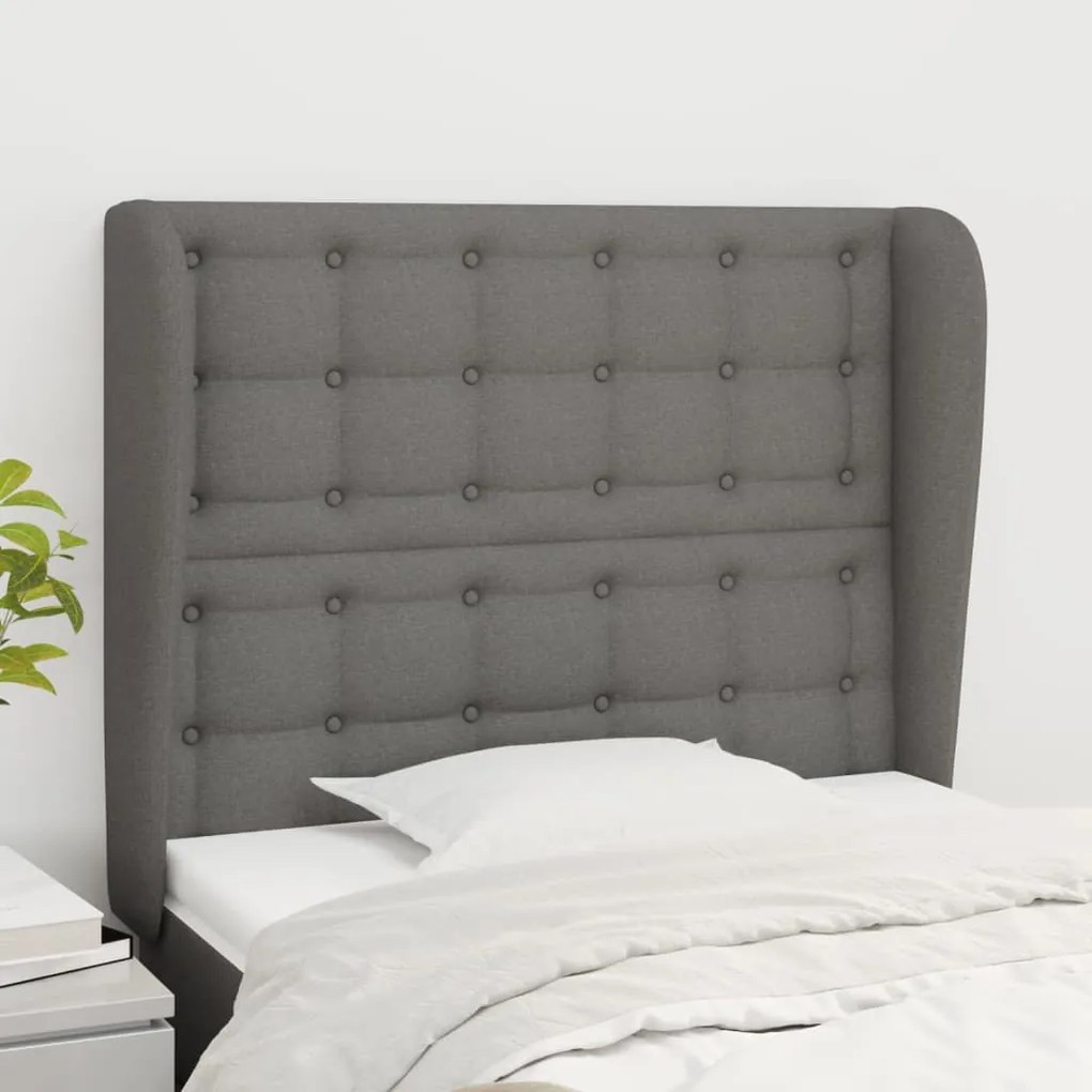 Testiera Ad Orecchio Grigioscuro 103 X 23 X 118/128cm İntessuto /