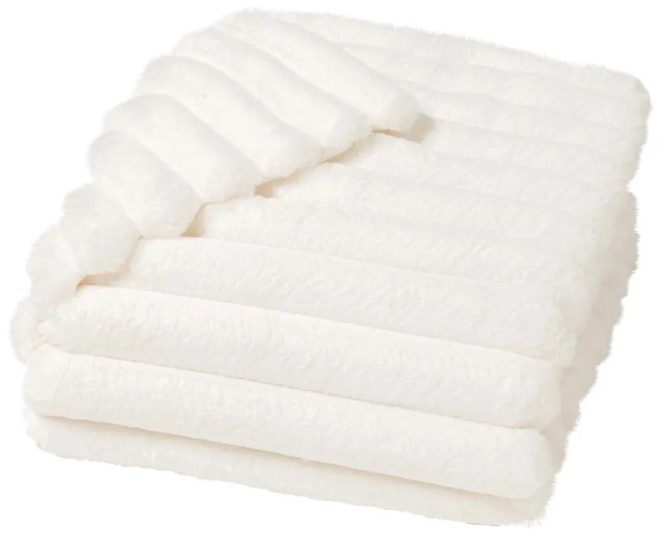 Coperta color crema in micropile 180x220 cm Boudoir – douceur d'intérieur