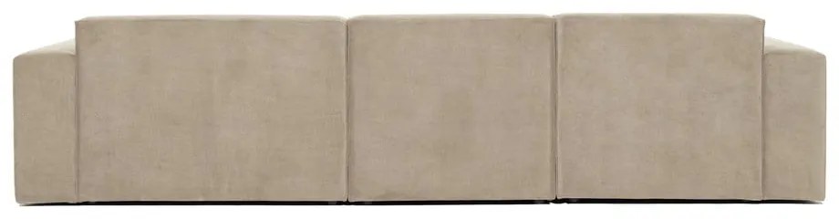 Divano angolare in velluto a coste beige (angolo destro) Sting - Scandic