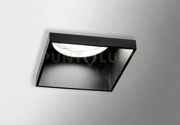 Elis faretto da incasso 1 luce attacco gu10 nero fondo nero d. 110m...