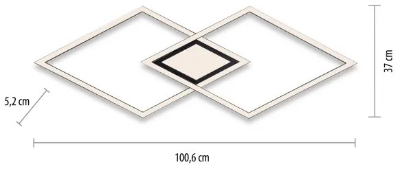 Leuchten Direkt 14695-18 - LED Plafoniera  ASMIN LED/48W/230V