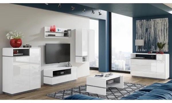 Mensola FRED bianco/grigio