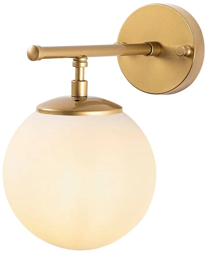 Lampada da parete bianca/color ottone Roe – Opviq lights