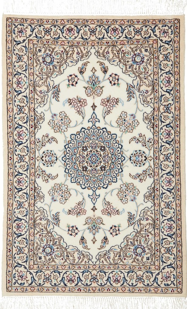 Nain Tappeto persiano 100 x 70 Beige (Iran) Annodato A Mano