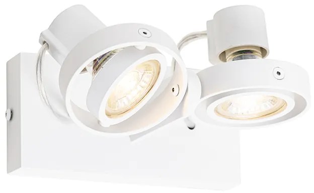 Faretto moderno bianco 2 luci - Master 50