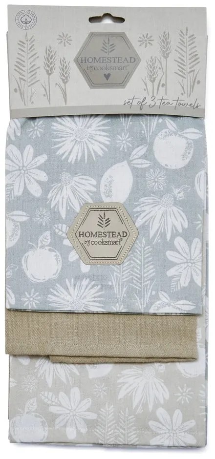 Asciugamani in cotone in set da 3 45x65 cm Homestead - Cooksmart ®