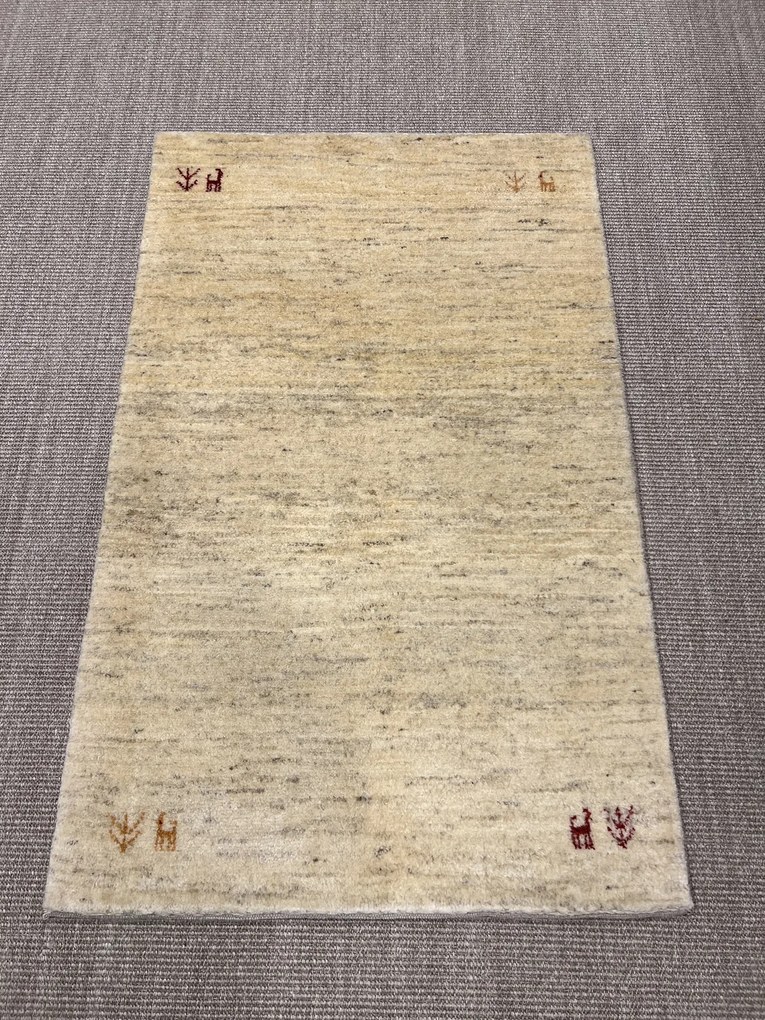 Gabbeh Tappeto 130x80 Beige (Iran) Annodato A Mano