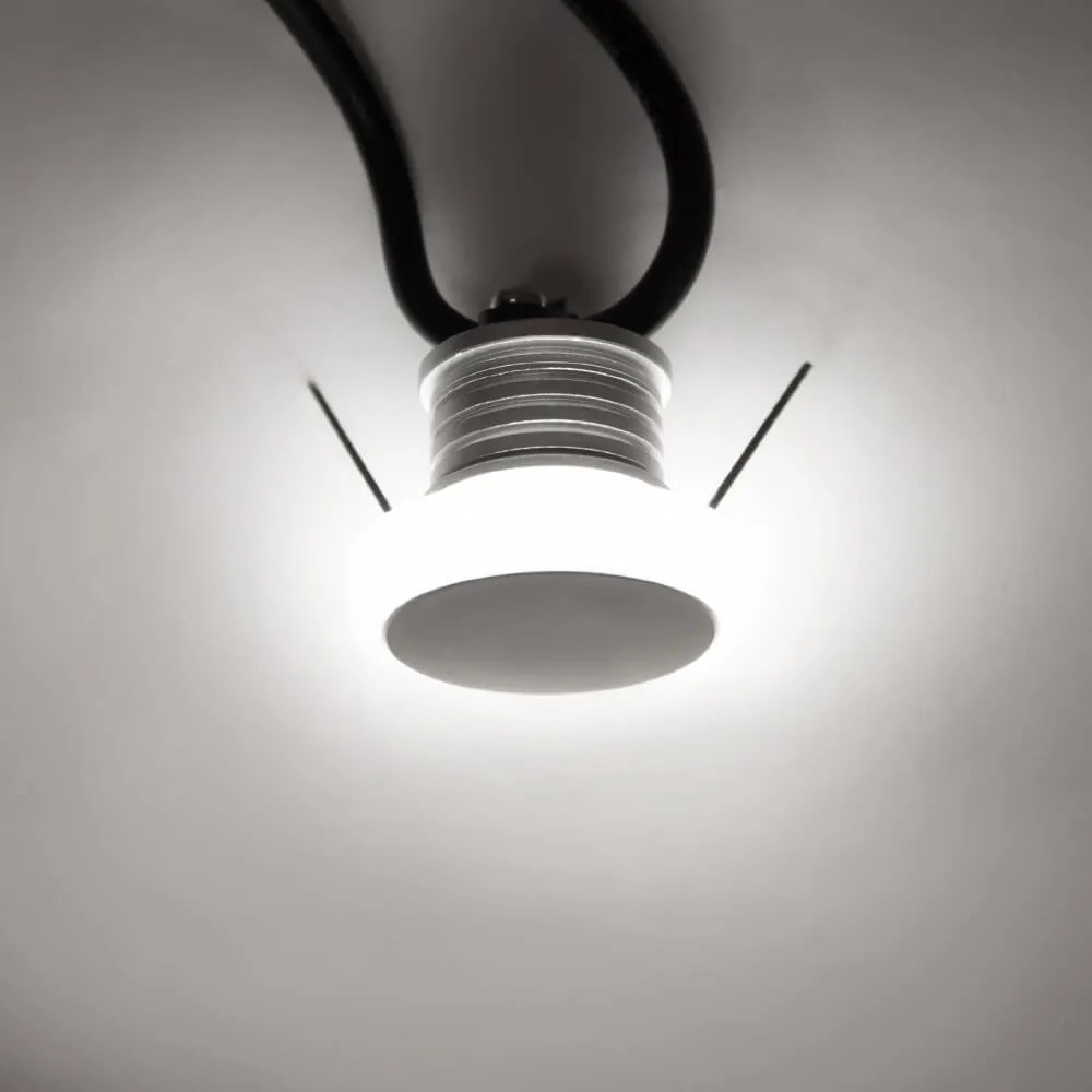 Faretto LED 1W IP65, Tondo Luce Laterale - Professional Colore  Bianco Naturale 4.000K