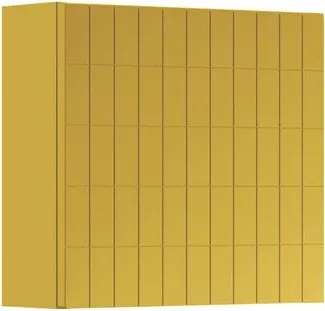 Pensile bagno Pixel Grid laccato opaco giallo sole, 1 anta apertura da sinistra P 17 x L 40 x H 40 cm