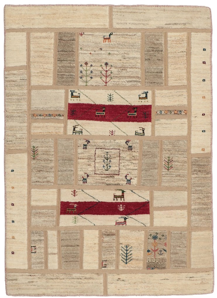 Gabbeh Tappeto 100 x 150 (Iran) Annodato A Mano