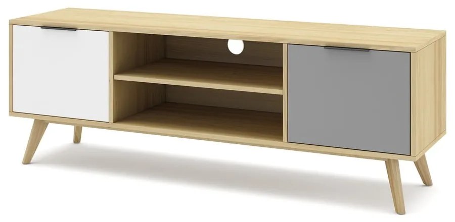 Tavolo TV in legno di pino di colore naturale 140x53 cm Elfa - Marckeric