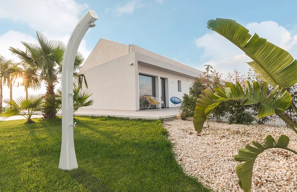 Doccia Solare da Giardino 35L Miscelatore e Lavapiedi Arkema Happy XL Grigio Antracite...