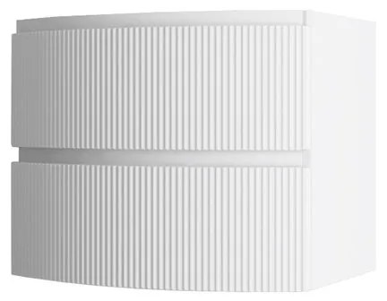 Mobile da bagno sotto lavabo BADEN HAUS Vague bianco laccato opaco L 69 x H 55 x P 52 cm 2 cassetti, lavabo non incluso