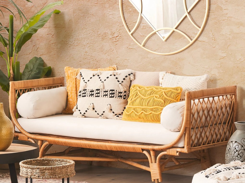 Set di 2 cuscini 45 x 45 cm Beige e nero THONDI Beliani