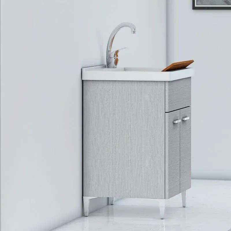 Mobile Lavatoio in ceramica Grigio 60x50 cm ideale per interni