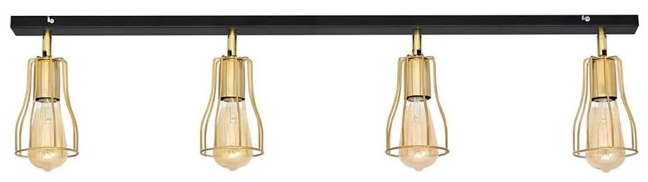 Faretto TUBE 4xE27/15W/230V oro/nero