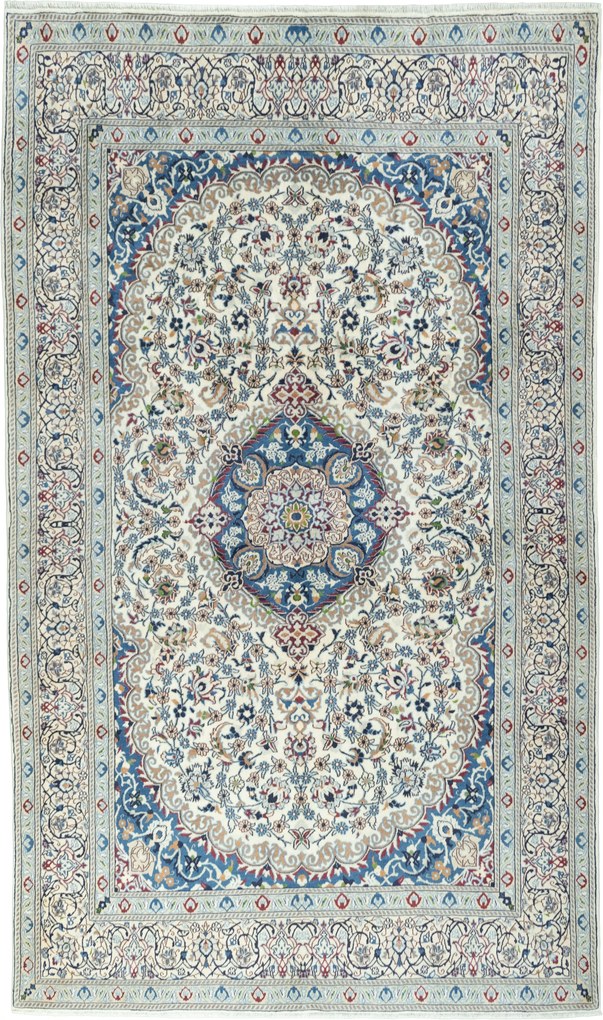 Nain Tappeto 330x200 Beige (Iran) Annodato A Mano