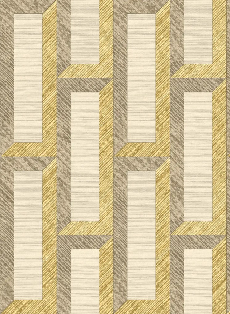 Arte International Carta da parati Biseau - Gold/ Beige