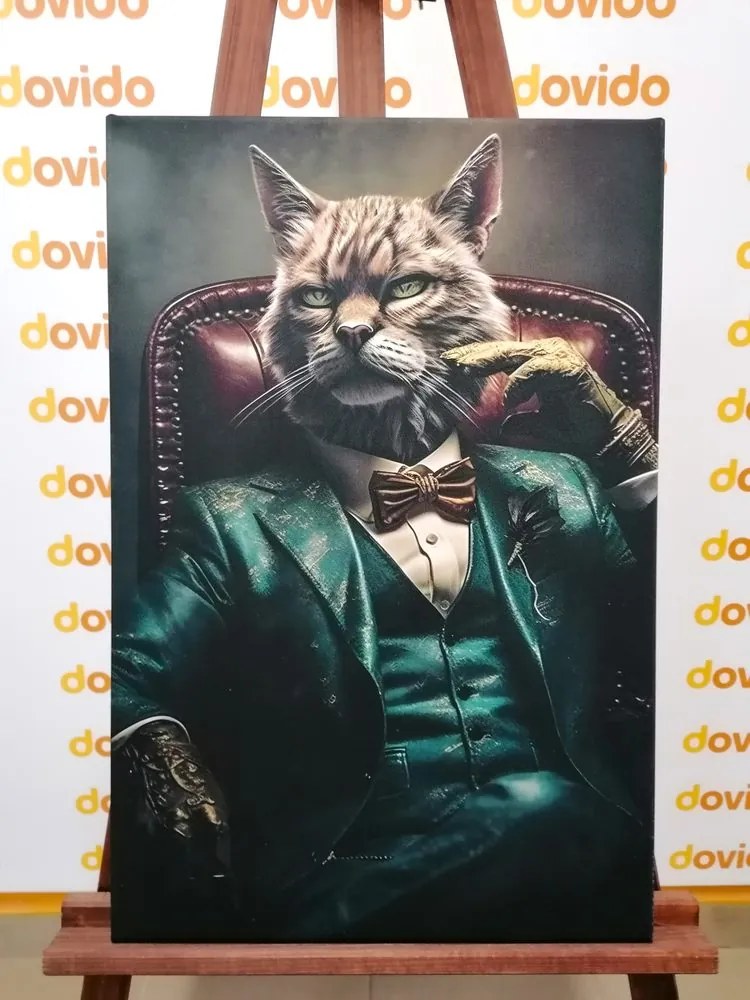 Stampa su tela – Gangster animale gatto