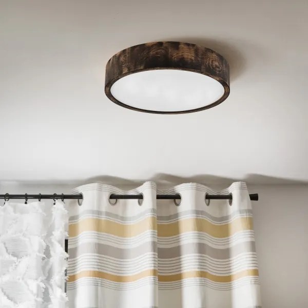 Brilagi - Plafoniera LED CARVALHO SMOKEY LED/36W/230V rovere, diam. 37,5 cm