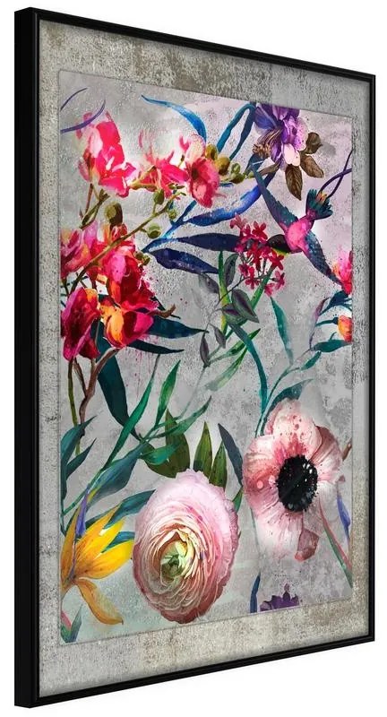 Poster  Scattered Flowers  Cornice Quadri Cornice nera, Larghezza x Altezza Home decor 20x30