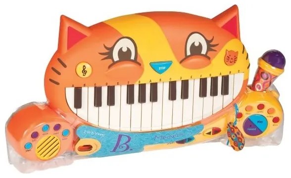 B-Toys - Pianoforte per bambini con microfono Cat 4xAA