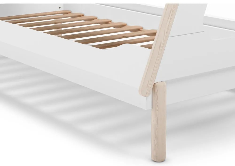 Letto per bambini in legno di pino bianco 90x190 cm Nora - Marckeric