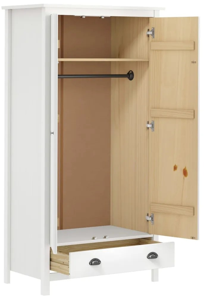 Armadio a 2 ante hill bianco 89x50x170cm in legno di pino