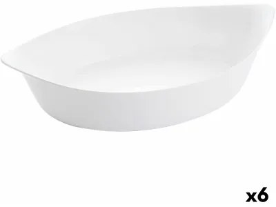 Teglia da Cucina Luminarc Smart Cuisine Ovale Bianco Vetro 6 Unità 38 x 22 cm