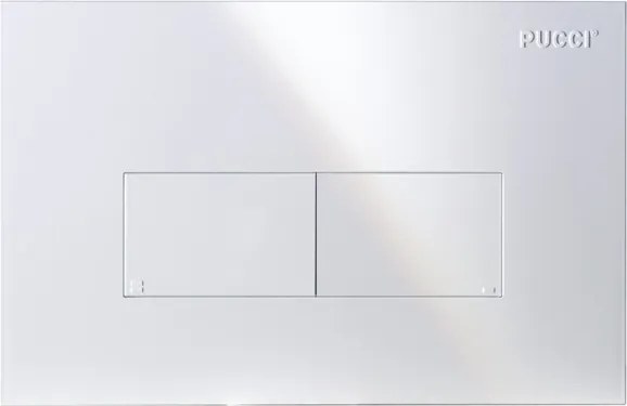 Placca linea bianca 2 pulsanti per cassetta incasso Pucci Eco 80130560