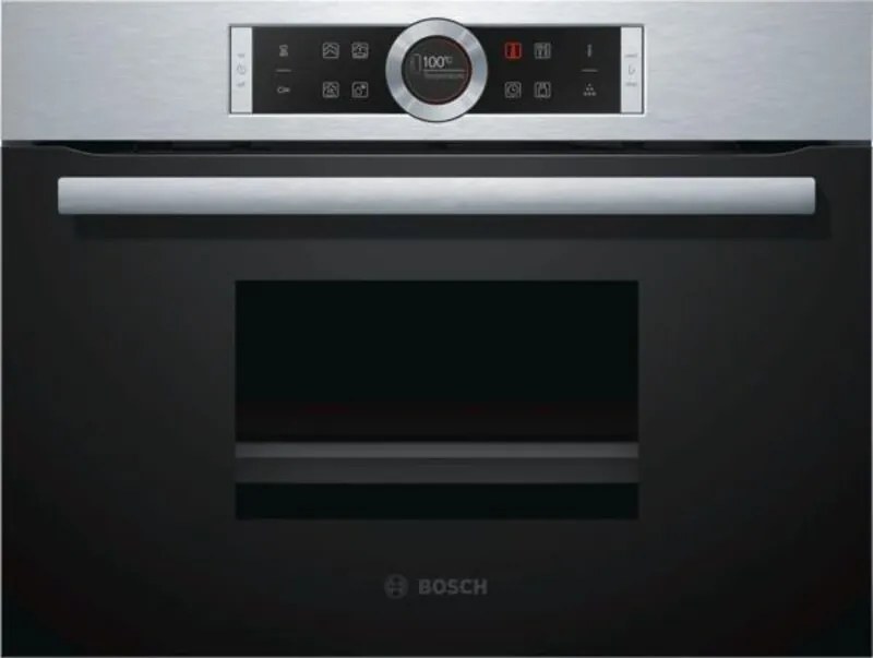 [PRODOTTO RICONDIZIONATO] Bosch Serie 8 CDG634AS0 forno de vapore Small Black, pulsanti in acciaio inox, Touch