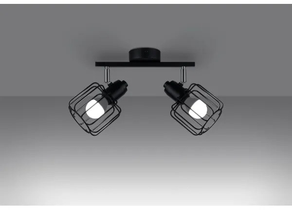 Sollux SL.1115 - Faretto BELUCI 2xE14/40W/230V nero