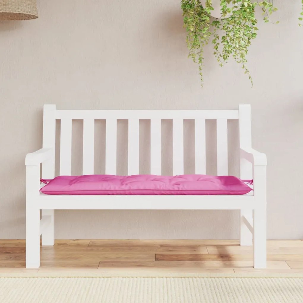 Cuscino Per Panca Da Giardino Rosa 120x50x7 Cm İn Tessuto /