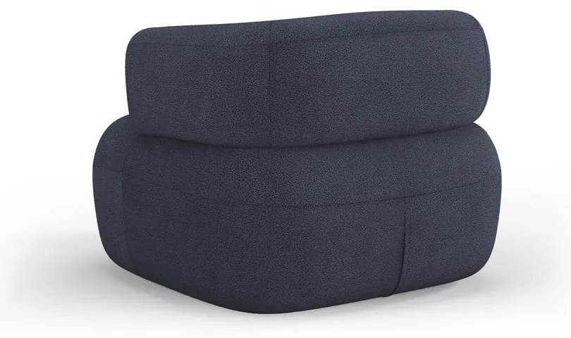 Poltrona bouclé blu scuro Jenny - Micadoni Home