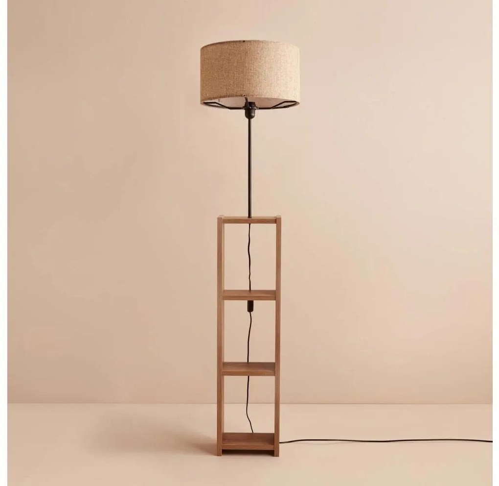 Lampada da terra AYD 1xE27/40W/230V marrone/beige