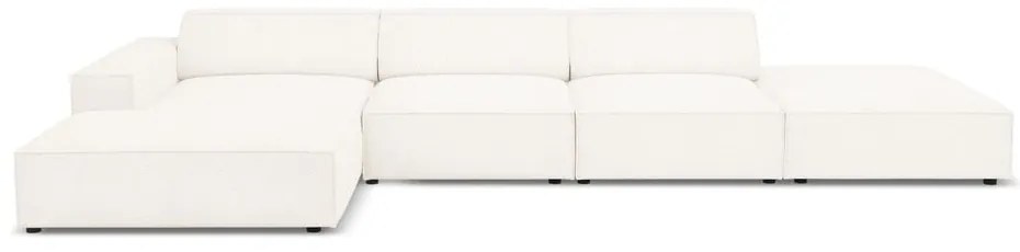 Divano angolare beige in tessuto bouclé (angolo sinistro) Jodie - Micadoni Home