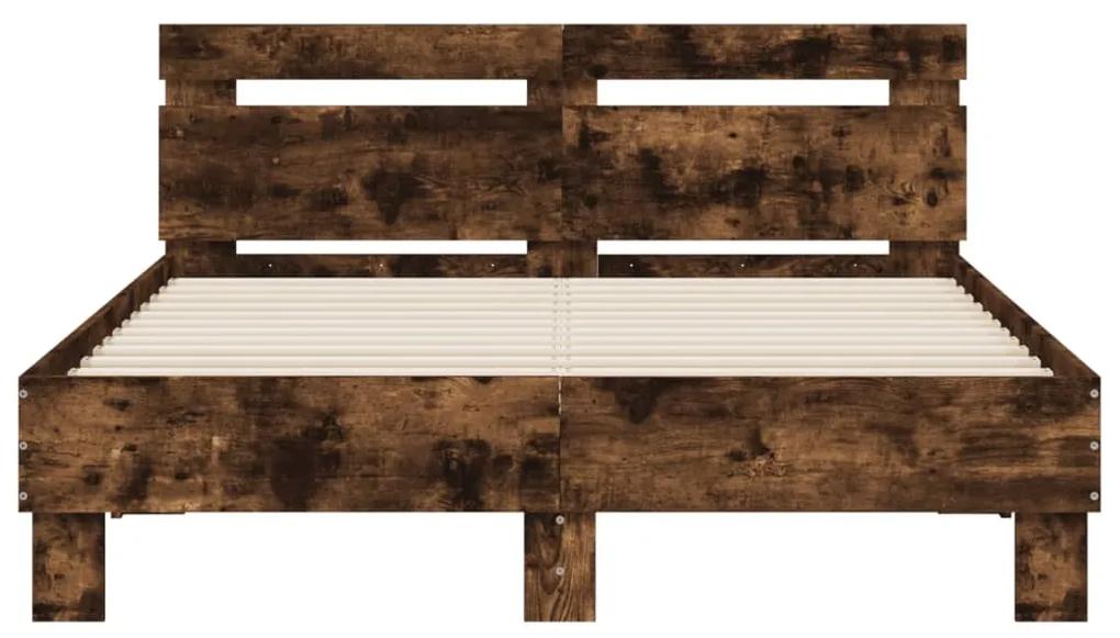 Giroletto con testiera rovere fumo 120x200 cm legno multistrato