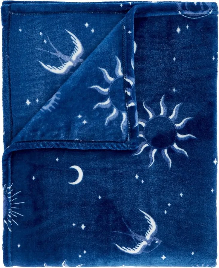 Copriletto blu in micropile 200x240 cm Astrology – Sassy B
