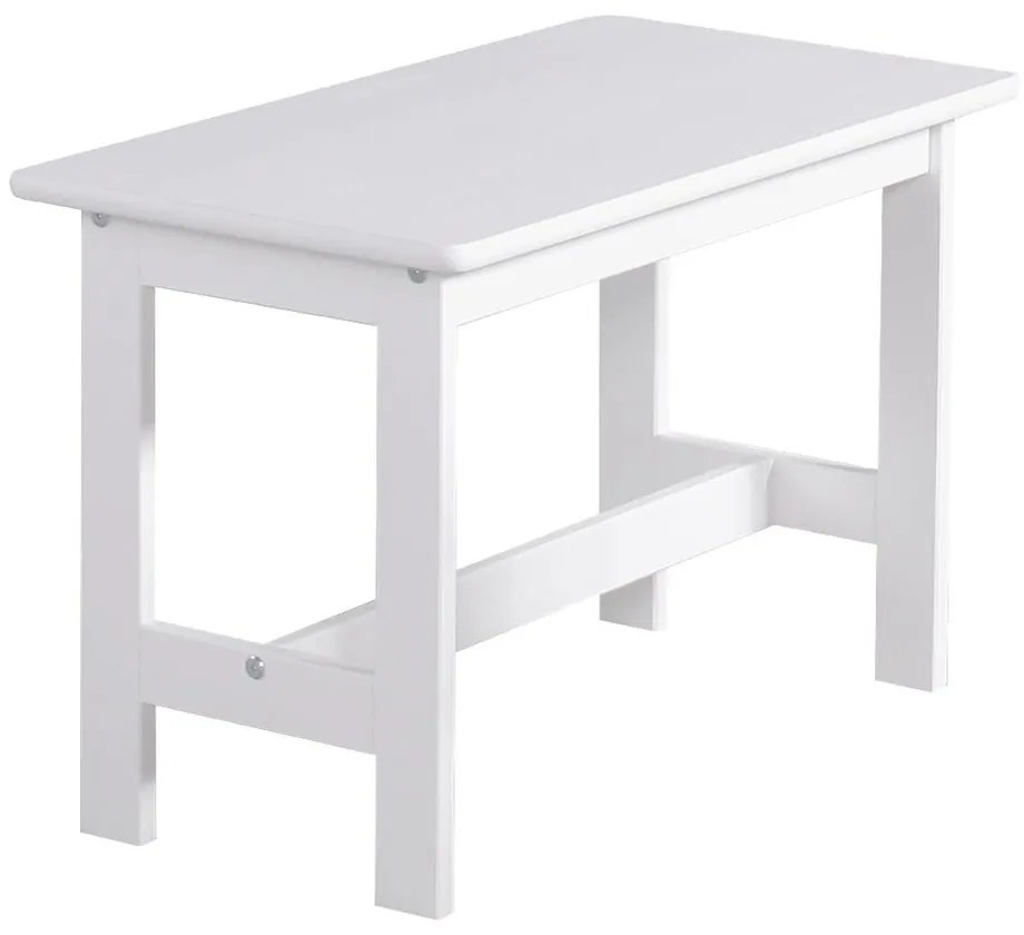 Tavolo per bambini bianco in legno di pino massiccio Baby - Pinio