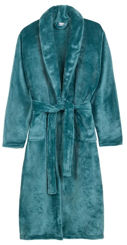 Accappatoio blu in micropile XS/S Polyvelvet – Good Morning