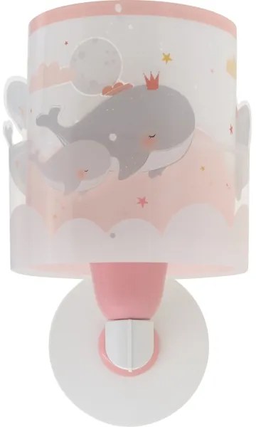 Dalber 61179S - Applique per bambini WHALE DREAMS 1xE27/15W/230V rosa